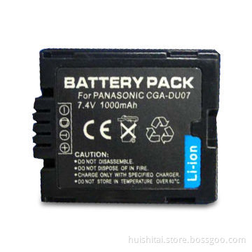 7.4V/1,000mAh Digital Camcorder Battery Pack, Suitable for Panasonic CGA-DU07